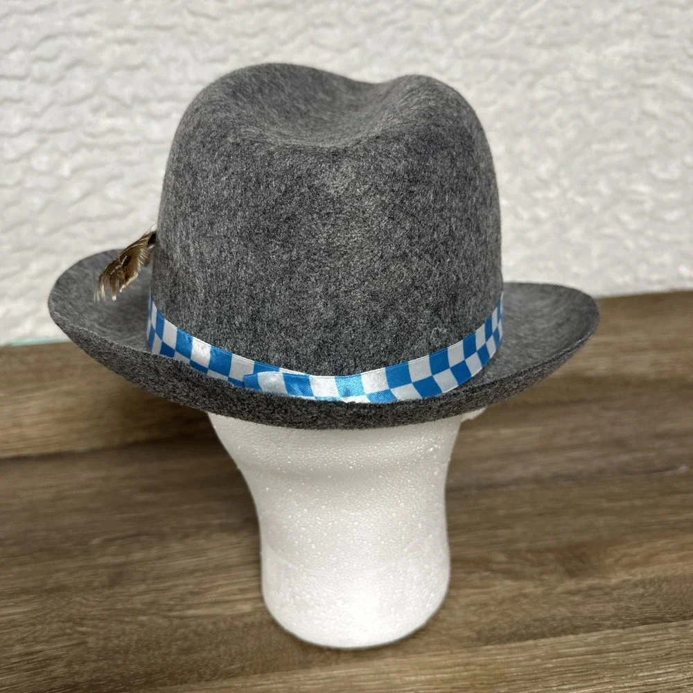 Leinenkugel's Oktoberfest Grey Hat Bavarian Feather Alpine Tyrolean German Beer